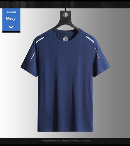 Men's Running T-Shirt – Reflective Quick-Dry Ice-Silk Sports Tee