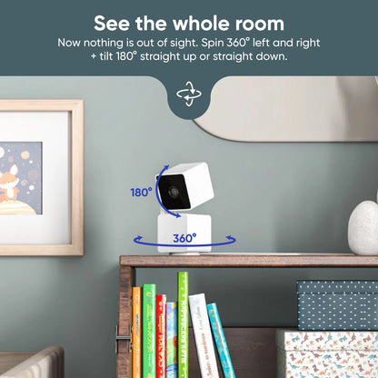 Wyze Cam Pan v3 Security Camera, 1080P Night Vision, 2-Way Audio, Motion Detection for Home/Baby/Pet Monitor, Works with Alexa