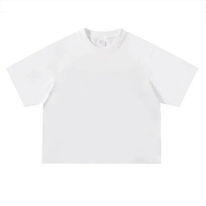 Basic Oversized Boxy Crew Neck T-shirt Mens Heavyweight 240GSM 100% Cotton Half Sleeve T-Shirts Summer Loose Sports Clothing