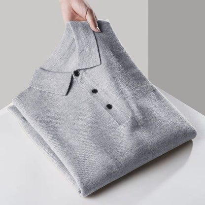 Mens Quarter zipper Sweater Long Sleeve Button Down Golf Shirts Casual Knitted Ribbed Dress Pullover outdoor Anti-pilling Men