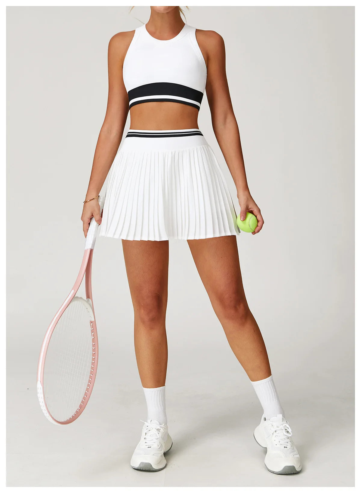 BIANHUI Summer Tennis Sports Set Female Clothing Yoga Sportswear Quick-Dry High-Waist For Women Fitness Women's Two Pieces Set
