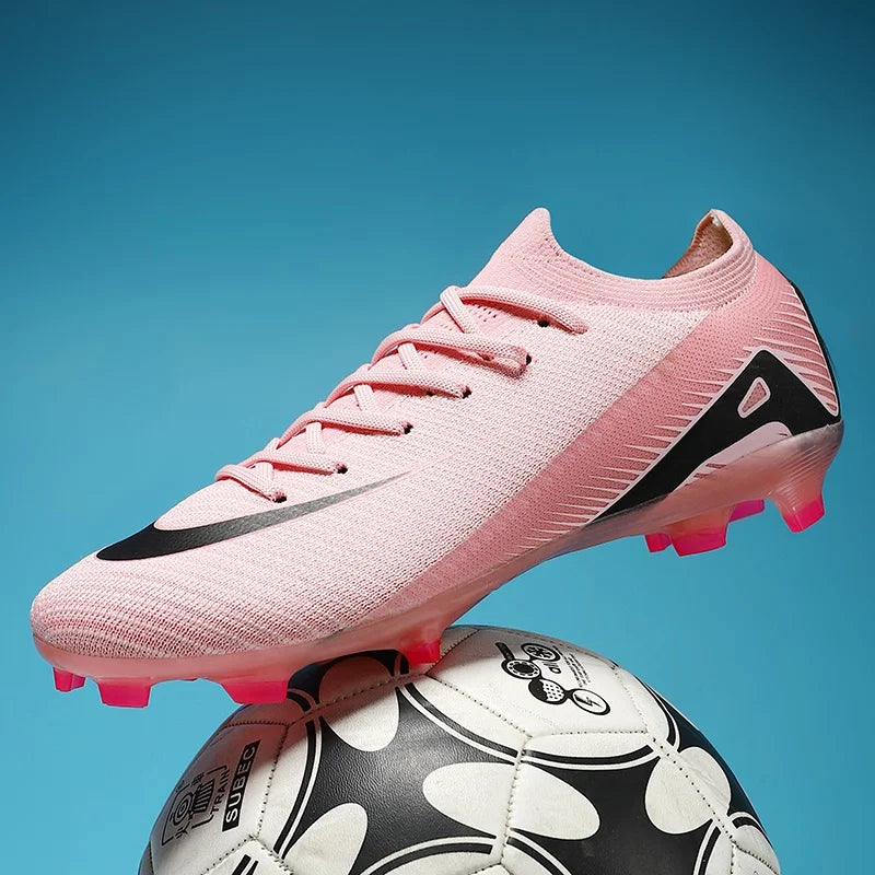Men Football Boots - Outdoor Soccer Cleats with Long Spikes | Breathable Training Shoes
