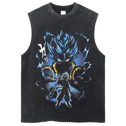 Dragon Ball Anime GYM Sleeveless Tshirt Vintage Sports Tank Tops Streetwear Sleeveless Graphic Harajuku Cotton Vest T-Shirts
