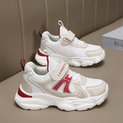New Boy Girl Shoes Hot Selling Breathable Children Sneakers Comfort Soft Running Shoes Classic Simple Color Blocked Casual Shoes