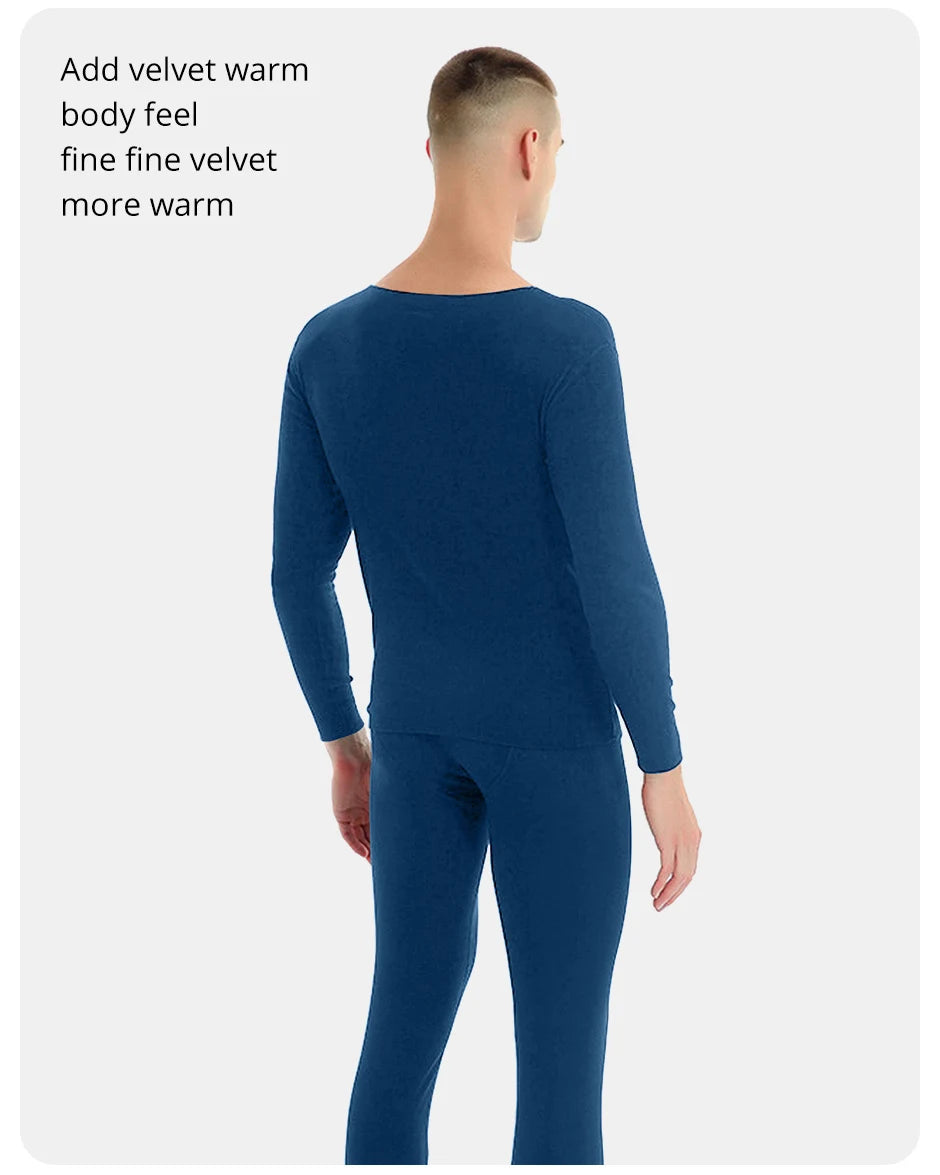 2/4 Piece Men's And Teenagers' Thermal Underwear Set Simple And Fashionable Long Sleeve Bottoming Shirt Elastic Waist Trousers P