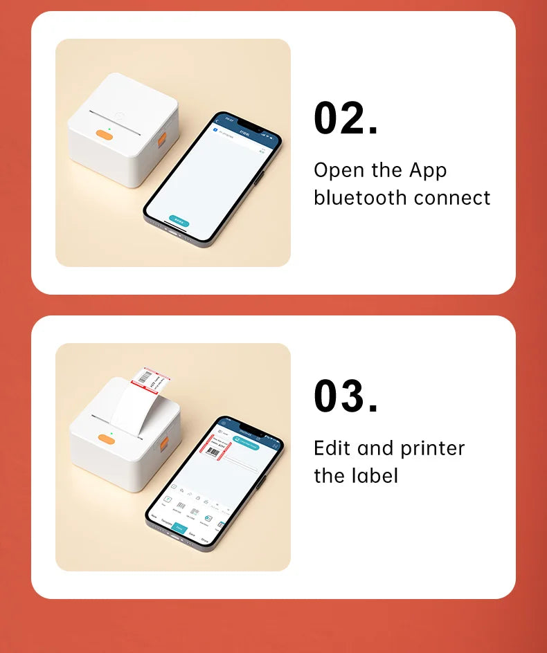 Self-adhesive Jewelry Label for DETONGER P1 Mini Portable Thermal Label Printer Wireless Inkless Logo Sticker Printer