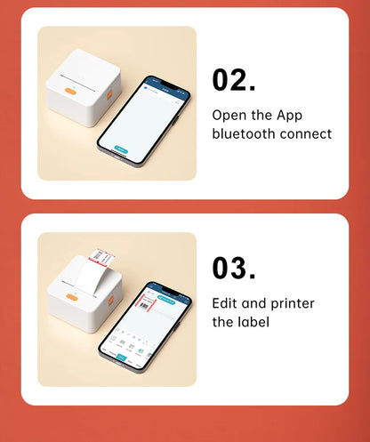 Self-adhesive Jewelry Label for DETONGER P1 Mini Portable Thermal Label Printer Wireless Inkless Logo Sticker Printer