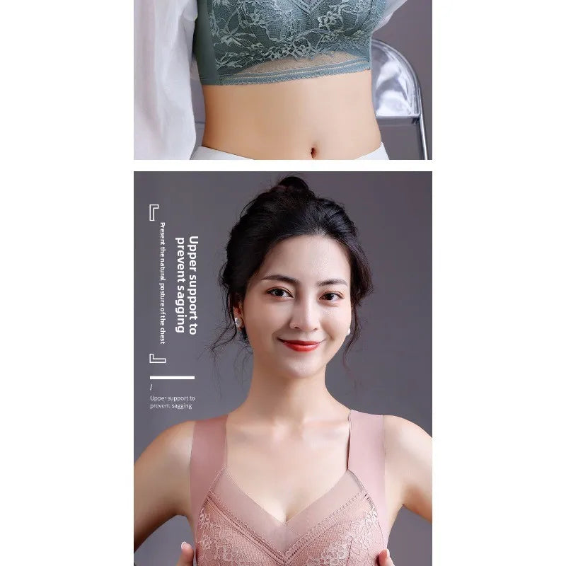 Seamless Lace Bra - Large Size Underwear | Breathable Thin Bra With Beautiful Back