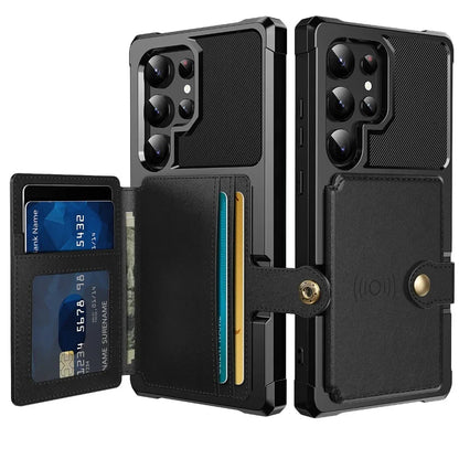 Card Wallet Case for Samsung Galaxy S24 S23 FE S25 Plus S22 S21 S26 Ultra A17 A37 A56 A36 A55 A35 A15 A54 A34 A52S A05S A05 A16