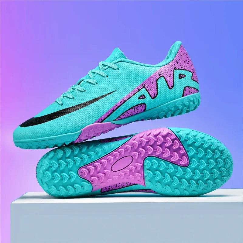 Men Soccer Shoes - Ultralight Football Boots With Long Spikes | Breathable Cleats