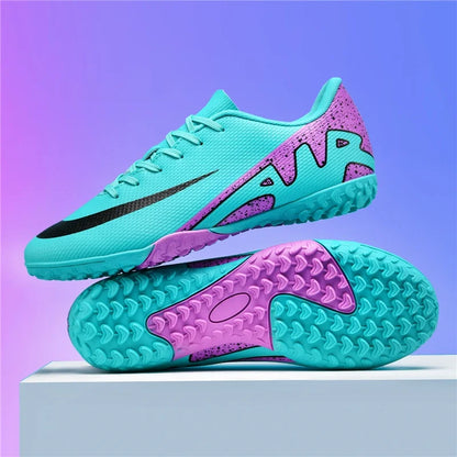 Men Soccer Shoes - Ultralight Football Boots With Long Spikes | Breathable Cleats