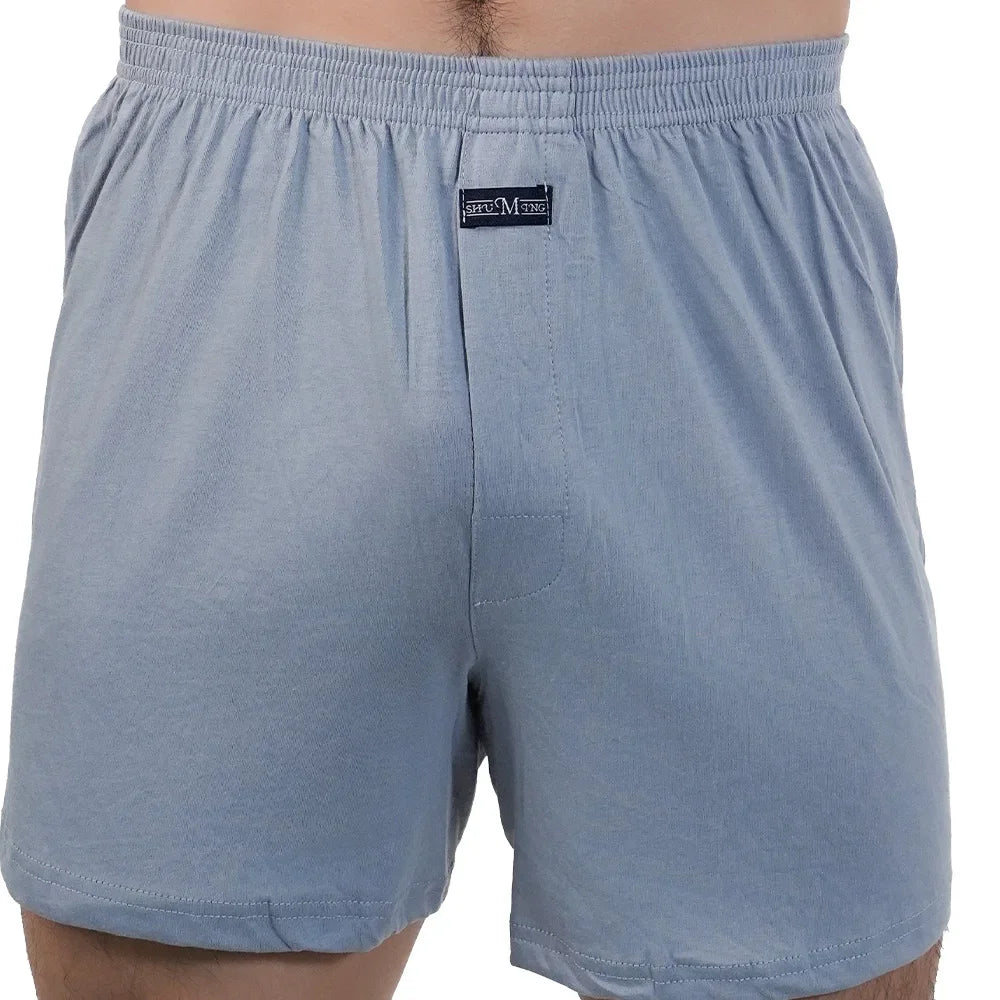 Mens Pure Cotton Boxer Shorts Man High Waist Big Underwear Casual Solid Underpants Plus Size Alo Pants Pajama Boxers M-3XL 2025
