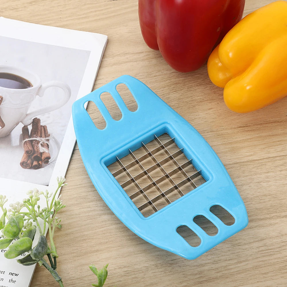 Potato Slicer - Handheld Vegetable Slicer & Tomato Cutter Tool | Plastic Blade Kitchen Accessory