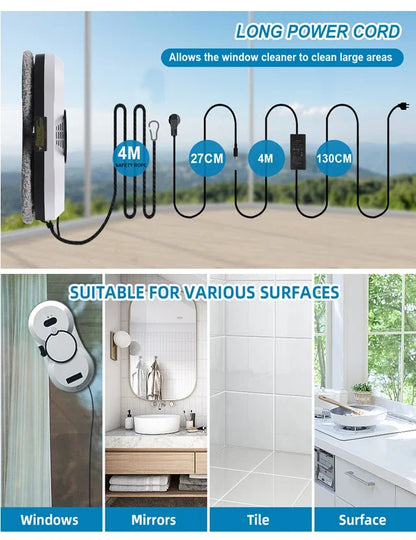 Smart Window Cleaning Robot - Automatic Glass Washer  Vacuum