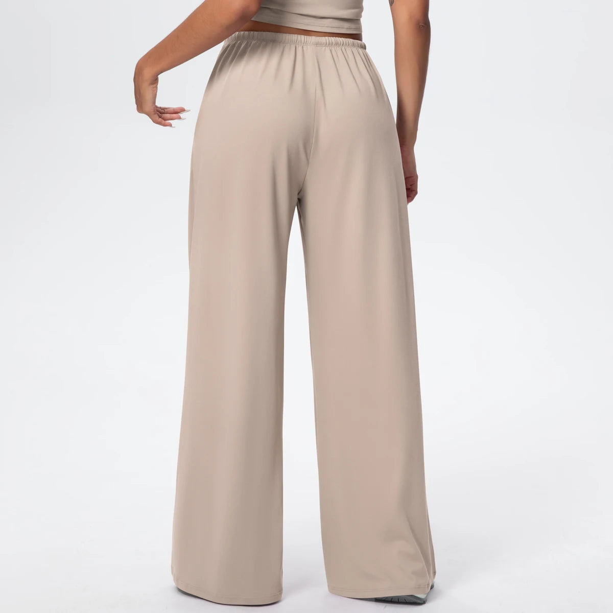Breathable Solid Color Loose Yoga Pencil Pants Lifting Buttocks Sports Quick Drying Wide Leg Pants With Pockets Gym Yoga Pants