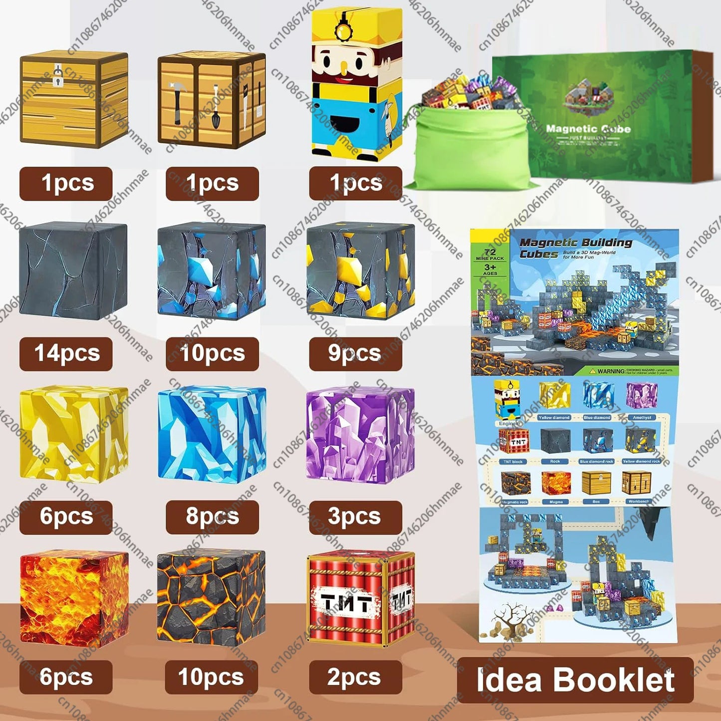 Magnetic Building Blocks - STEM Sensory Toys & Creative Magnet Cube Set for Kids