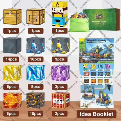 Magnetic Building Blocks - STEM Sensory Toys & Creative Magnet Cube Set for Kids