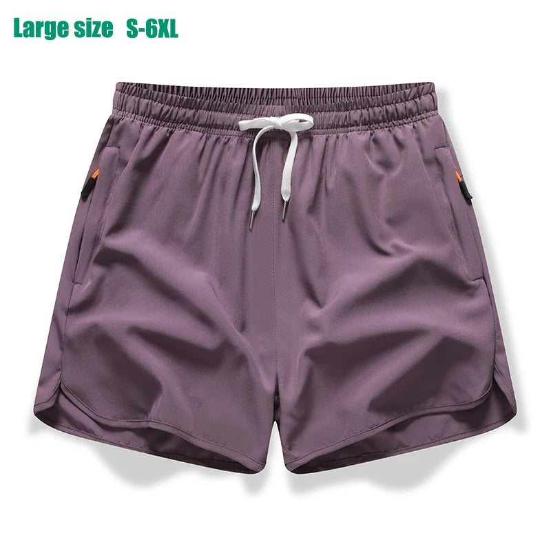 New Men's Sports Casual 3/4 Shorts With Ice Silk Lightweight Sweat-absorbing Outdoor Quick Drying Running Fitness Loose Pants