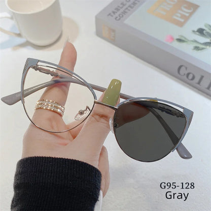 Photochromic Reading Glasses – Retro Cat Eye Frames With Blue Light Protection