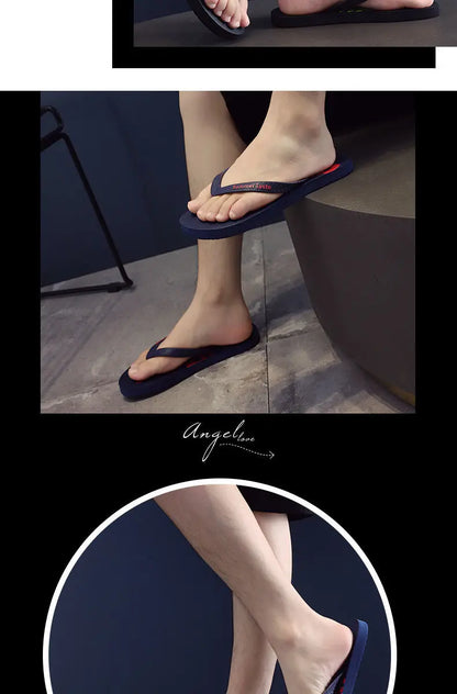 Men's Summer Lightning Thong Sandals Edgy Non-Slip Soft Sole Beach/Street Trendy Student Durable Outdoor Casual Flip-Flops Shoes