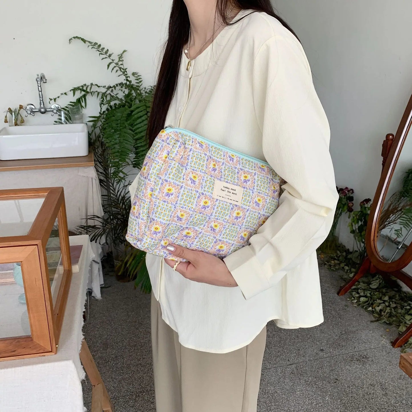 Baby Diaper Bag Cartoon Print Nappy Bag Zipper Handbag Carry Pack Travel Outdoor Diaper Storage Bag Multi Functional Storage Bag