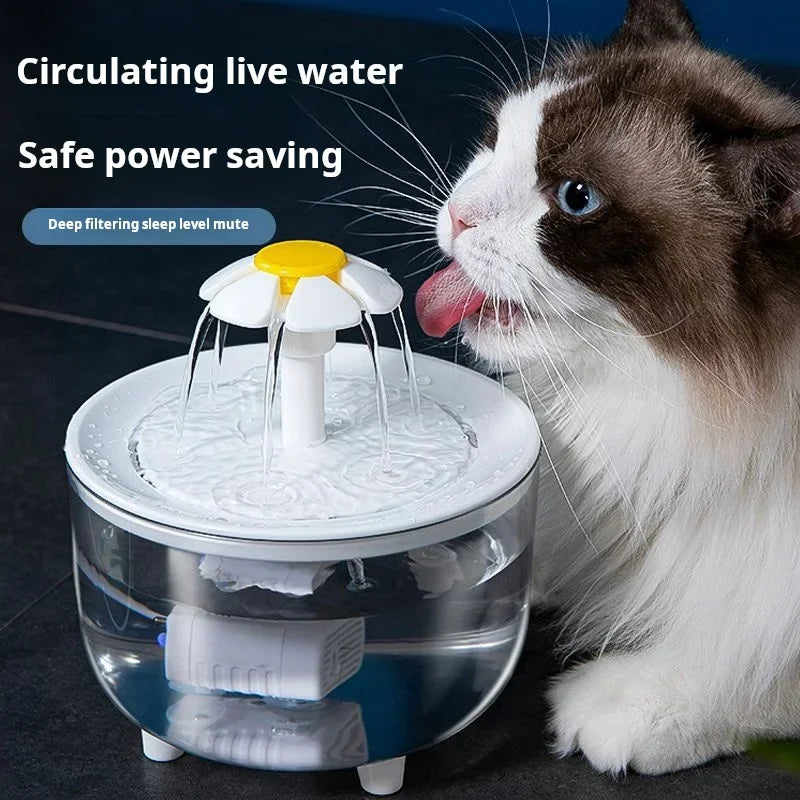 B USB Electric Mute 1.2L Pet Water Fountain Automatic Cat Drink Bowl Filter Pet Drinking Dispenser Drinker For Cats Water Filter