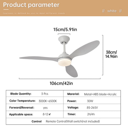 Ceiling Fan With Light,25 Inch/42 Inch/52 Inch Low Profile Ceiling Fan with remote control, For Indoor and Covered Outdoor