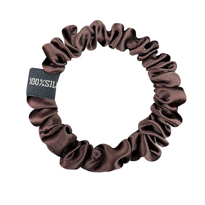 100% Pure Mulberry Silk Scrunchies Hair Bands Ties Gum Elastics Ponytail Holders for Women Girls Hair Accessories 19 Momme 1.5CM