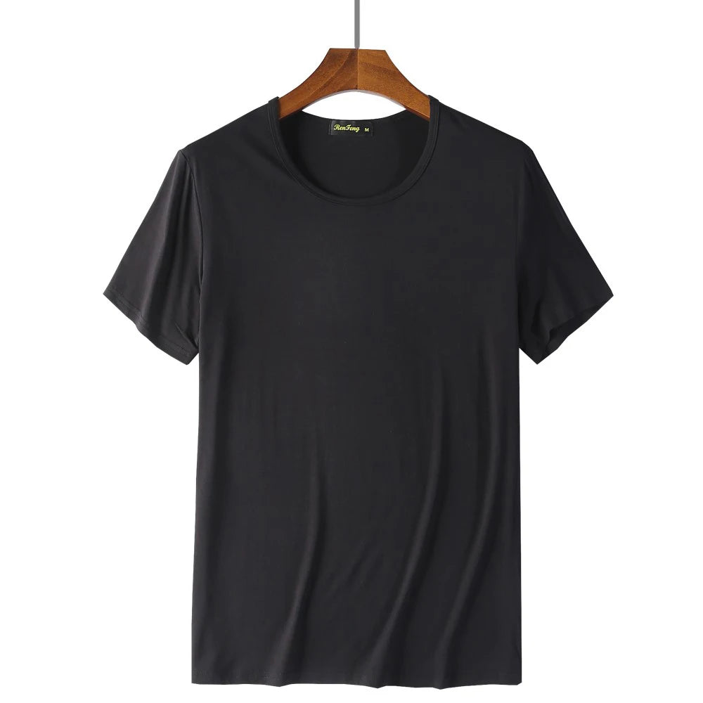 Men's Bamboo Fiber T-Shirt – Soft Breathable Round-Neck Top