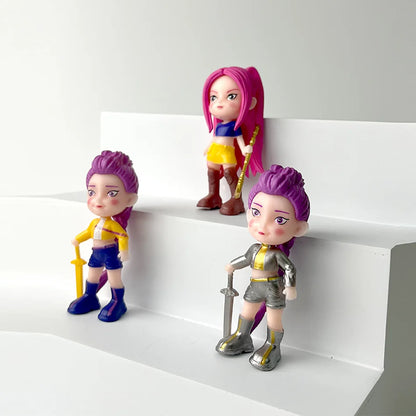 2025 Hot Anime KPop Devil Hunter Doll Vinyl Toy Rumi Mira Zoi Character Vinyl Mask Blind Box Ornament Toy Birthday Gift