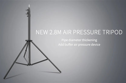 Stainless Steel Tripod 2.8m Heavy Duty Light Stand With 1/4, 3/8 Conversion Head for Studio Softbox Photographic Equipment