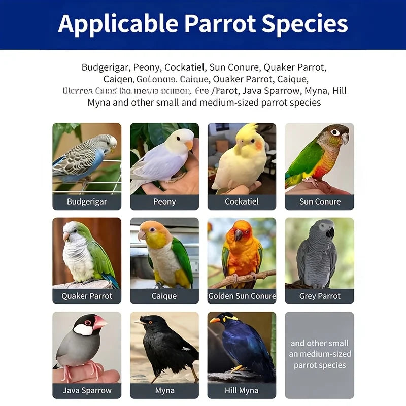 Parrot Feather Care Spray (Suitable for Budgerigars and Cockatiels) - Bathing Spray for Feather Grooming, Makes Feathers Smooth and Shiny, Creates Y-Shaped Feather Effect, Easy to Apply for Daily Grooming, Lightweight and Qui