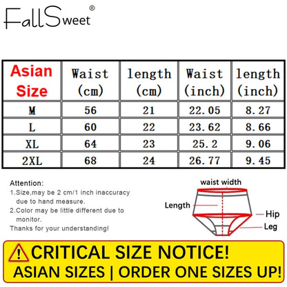 FallSweet 5/10PCS Plus Size Cotton Panties Seamless Women Mid-Rise Underwear Soft Breathable Underpants Briefs Female Lingerie