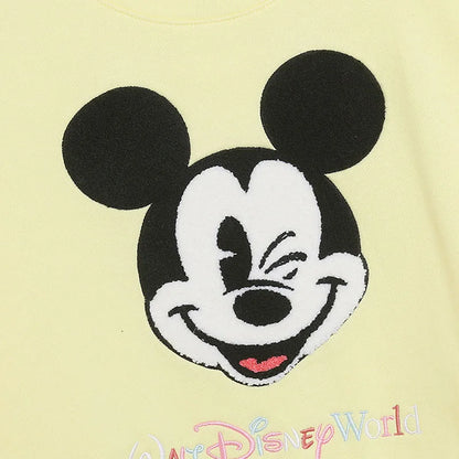 Disney World Disneyland Embroidery Sweatshirt Women Casual Fleece Jumper Mickey Daisy Duck Cartoon Loose Pullover Top O Neck