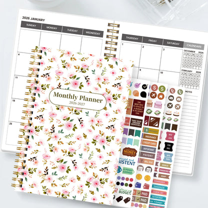 2026-2027 A5 Weekly & Monthly Planner – Jan 2026 to Dec 2027 Spiral Organizer with Calendar & Notes, School & Office Supplies