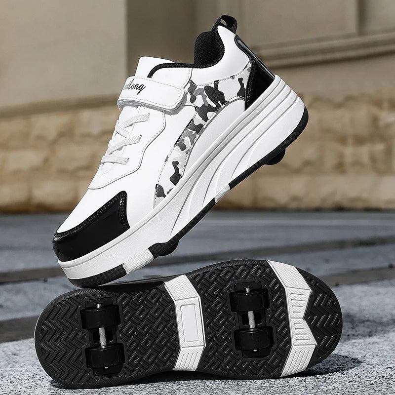 Children Roller Skates New Comfortable Four-Wheel Shoes Dual Purpose Unisex Fashion Sports Rollerblade Shoes for Kids