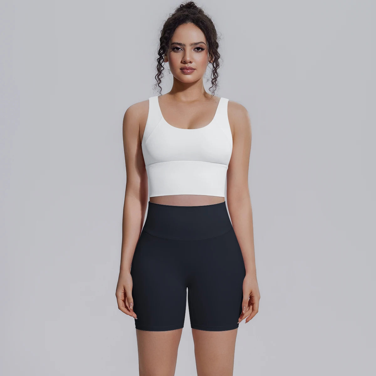 Solid Color Summer Yoga Set Woman's Sexy Backless Yoga Underwear with Chest Pad Quick-Dry Hip Push Up Fitness Shorts Sportswear
