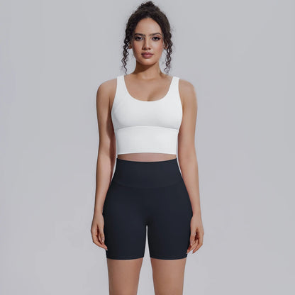 Solid Color Summer Yoga Set Woman's Sexy Backless Yoga Underwear with Chest Pad Quick-Dry Hip Push Up Fitness Shorts Sportswear