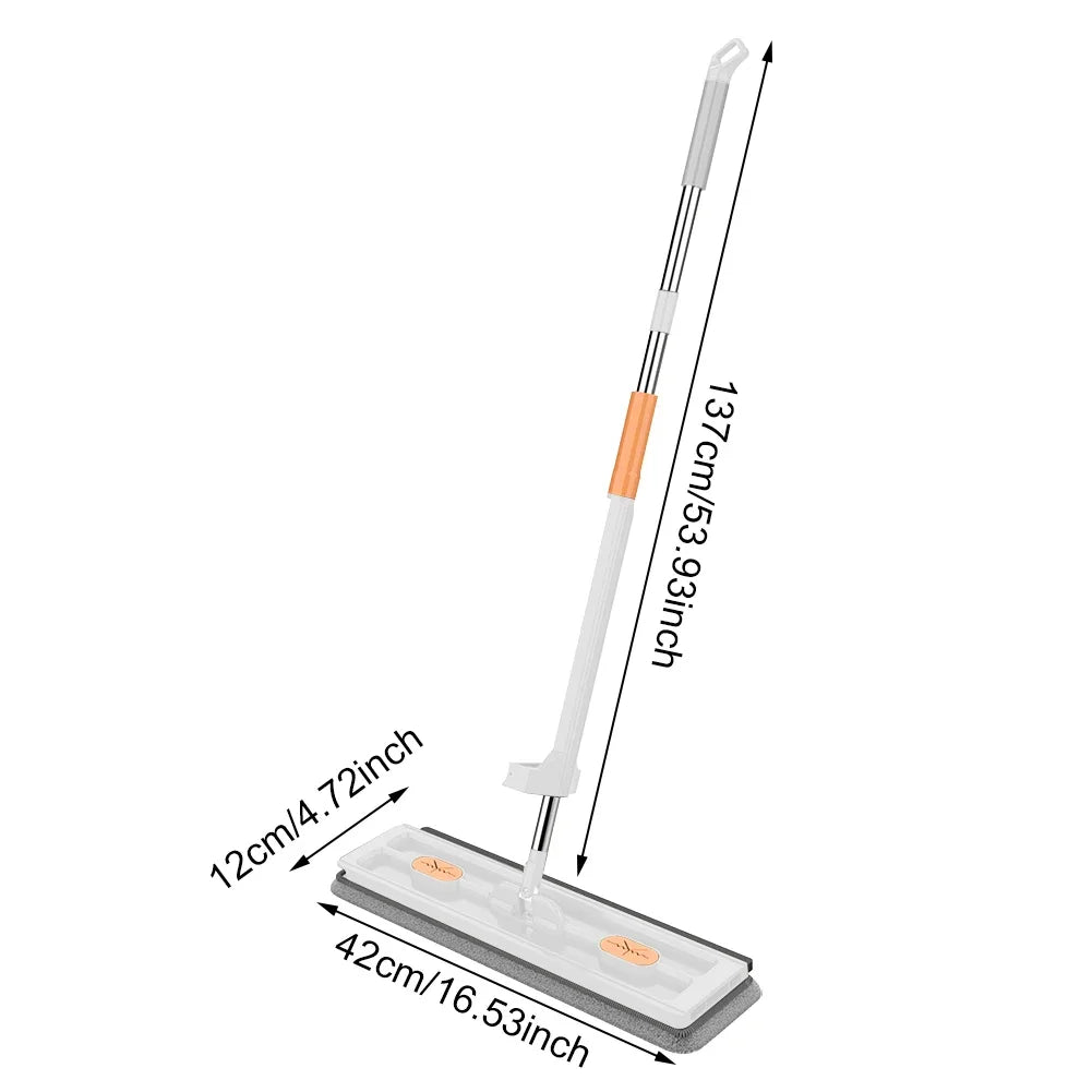 360 Rotating Microfiber Flat Mop - Self-Contained Lazy Floor Cleaner