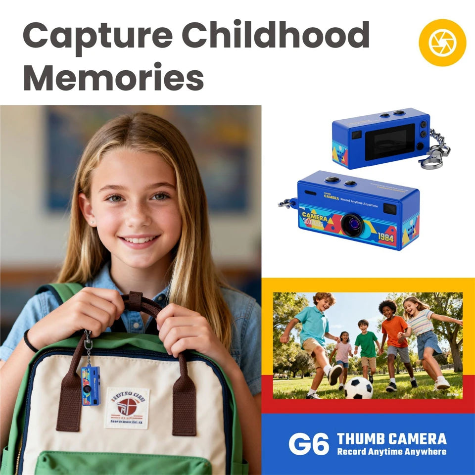 Portable Mini Camera - 1080P HD Digital Video Recorder with Wide Angle Lens & Long Battery Life