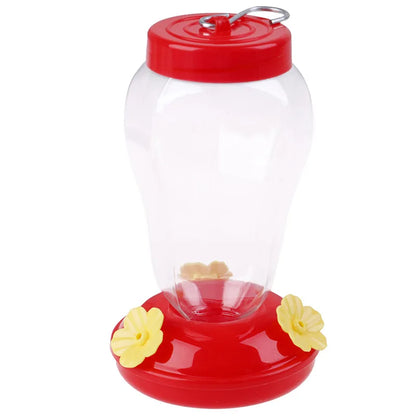 1pcs New Plastics Bird Water Feeder Bottle Hanging Hummingbird Feeder Garden Outdoor Plastic Flower Iron Hook Pet Bird Supplies