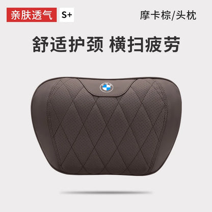 BMW Car Neck Pillow - Memory Foam Headrest Cushion | Waist Support Pillow