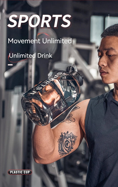1L UP To 5L Large Capacity Bicycle Water Bottle Fitness BPA FREE Scale Drink Bottle for Men Gym Cycling Camping Water Bottle Cup
