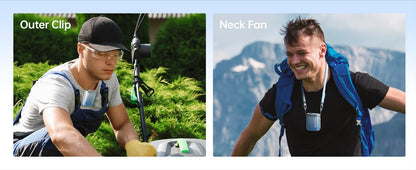 JISULIFE Portable Neck Fan 4500mAh Battery with 100 Wind Speed Wearable Waist Fan with LED Display Ultra-Lightweight Fashion fan