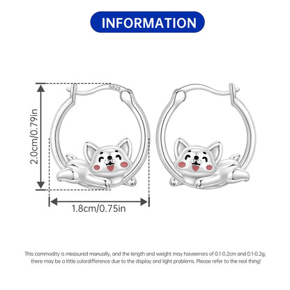 PANPOKI Original 925 Sterling Silver Blue Green Chameleon Earrings Women Hoop Earring Anniversary Jewelry Trendy Gifts