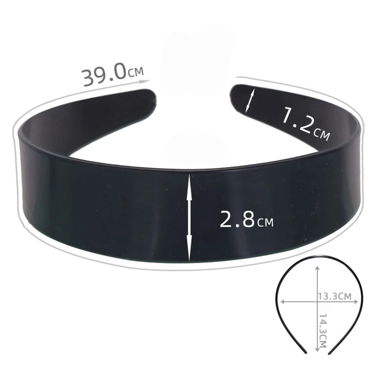 Unisex Metal Wavy Spring Hair Hoop Black Non Slip Outdoor Sports Headbands For Women Men Simple Hairband Face Washing Headdress