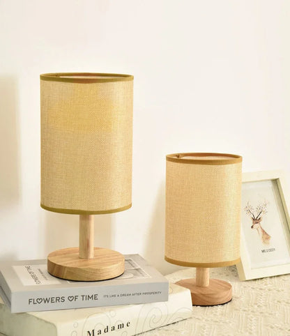 Chinese LED Table Lamp - Dimmable USB Night Light with Fabric Lampshade for Living Room and Bedroom - ZOOMNSTORE