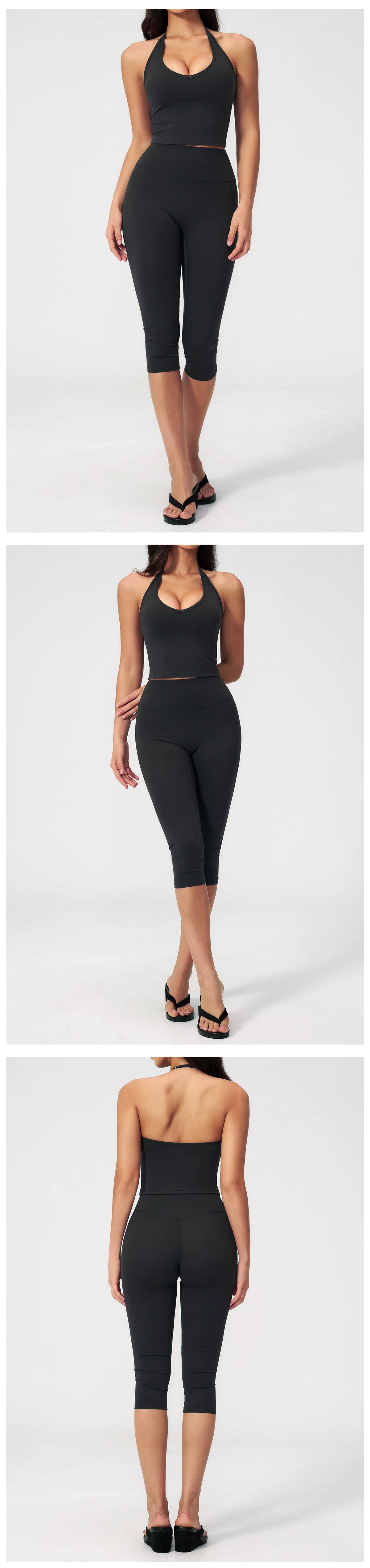 Women's Fitness Set Gym Tracksuit Breathable Sports Bra Flared Trousers Suit Workout Clothing Sportswear Female Athletic Wear