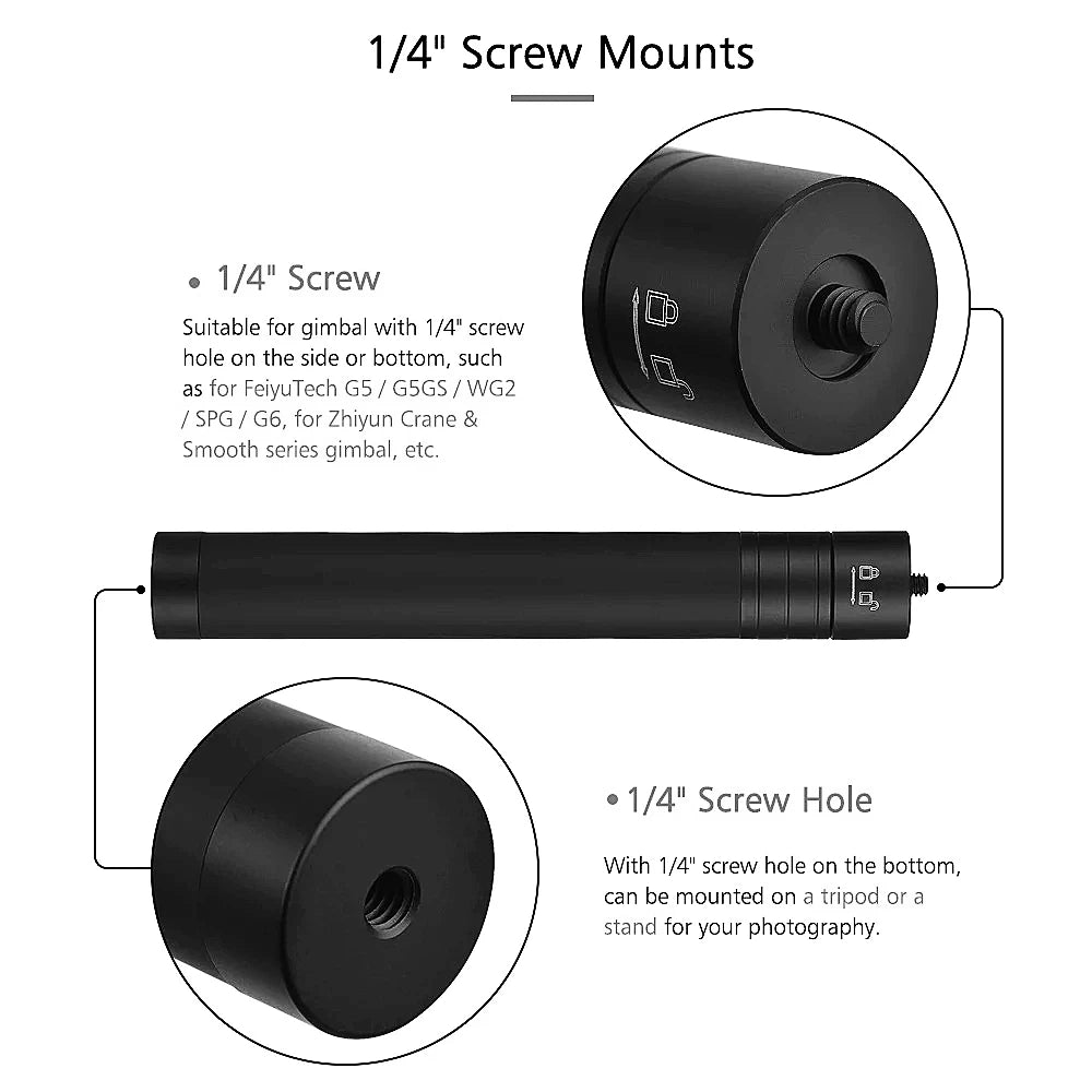 Extension Rod Pole Bar Adjustable Selfie Stick Handle Tripod for Dji OSMO Mobile 3 2 Zhiyun Smooth 4 X Q2 Moza S Handheld Gimbal