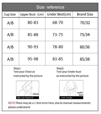 Seamless Push Up Bra - Wire Free, Breathable Women's Bra With Adjustable Straps